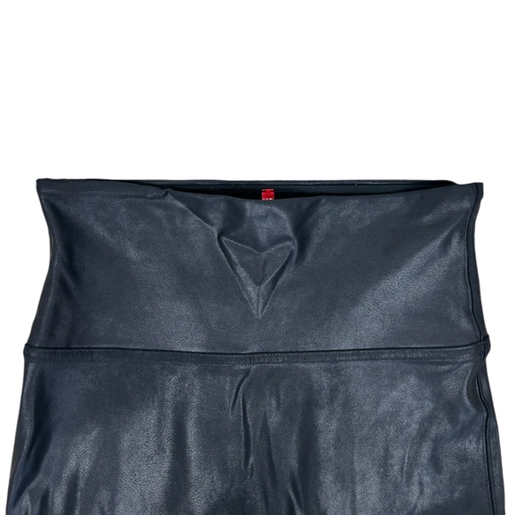 SPANX Shape Faux Leather Leggings Size Large Black - Picture 6 of 9